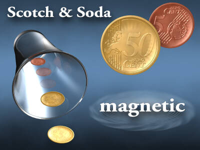 Scotch and Soda magnetisch 50 Cent und 5 Cent
