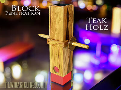 Block Pentration - Teakholz - Zaubertrick