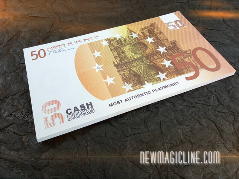 Bühnengeld 50 € ähnlich - 25 Scheine von Cashbricks® - Zauberzubehör