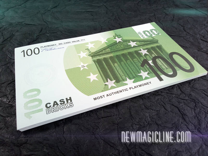 Bühnengeld 100 € ähnlich - 25 Scheine von Cashbricks® - Zauberzubehör