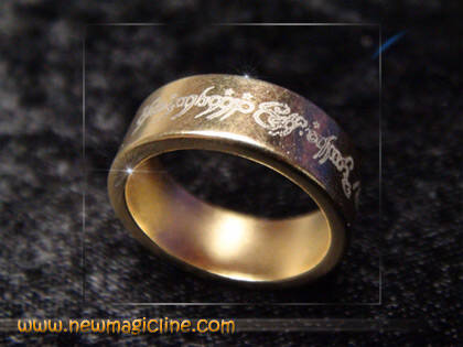 PK Ring Magnetring Neodym gold 19mm Schriftdesign - Zaubern