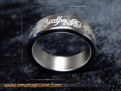 PK Ring Magnetring Neodym silber 19mm Schriftdesign - Zaubern