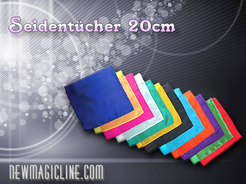 Seidentücher 20 x 20 cm - 9 inch verschiedene Farben Blau