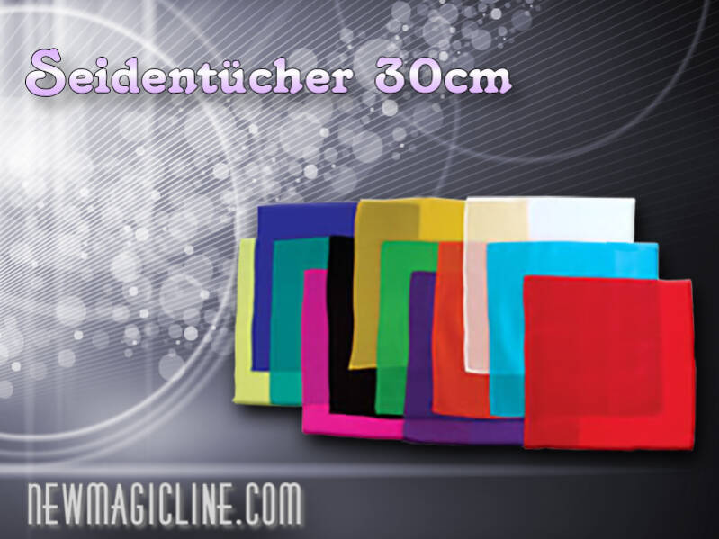 Seidentücher 30x30 cm - 12 inch verschiedene Farben Rot