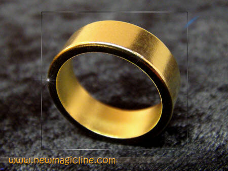 PK Ring Magnetring Neodym  gold flach 21mm - Zaubern