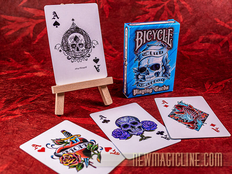 Bicycle Club Tattoo BLUE - Spielkarten