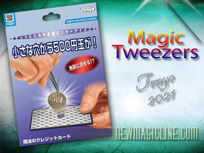 Magic Tweezers Tenyo 2021 -Mit einer Pinzettel ziehen Sie eine Münze aus einem kleinen Loch