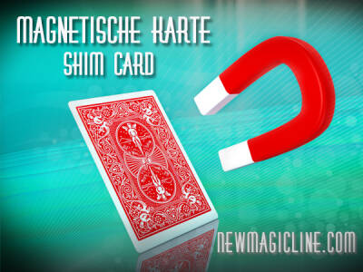 Bicycle Shim Card - die magnetische Bicycle Karte - Zaubertrick Rot