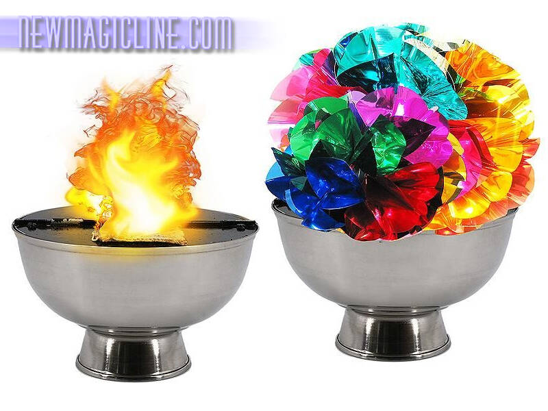 Mit Fire Bowl - der magischen Feuerschale verwandeln Sie Flammen in ein Blumenbouquet. Ein perfekter Trick für die Eröffnung Ihres Zauberprogramms.