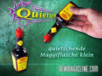 Quietschende Maggi Flasche Klein 125gr - Zauberzubehör