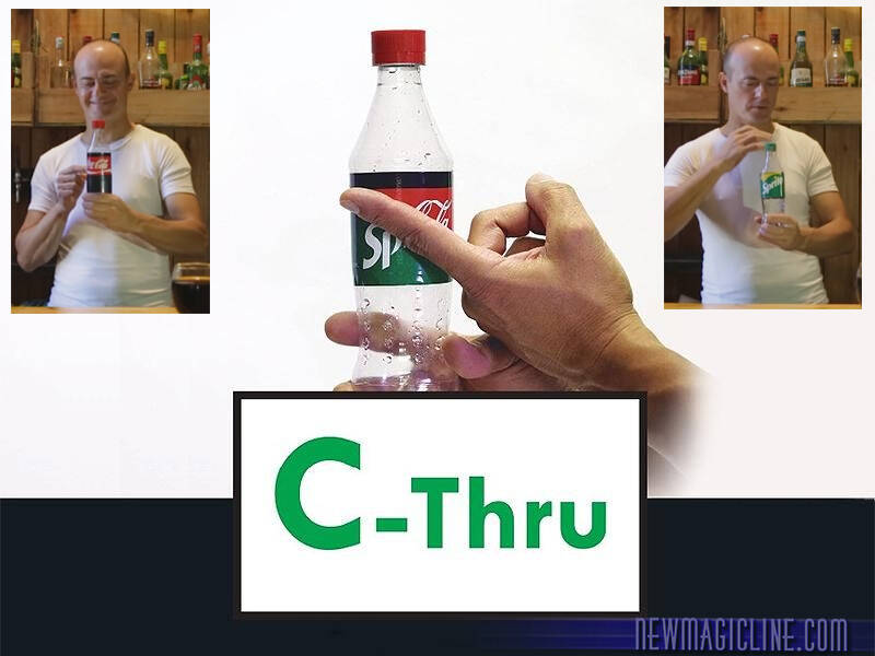Bei C-Thru verwandelt sich eine Flasche Cola in eine durchsichtige Limonade, nur durch drüberstreichen.
