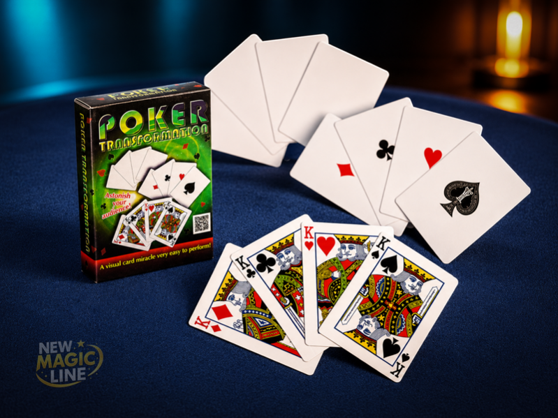 Beim Kartentrick Poker Transformation verändern sich...
