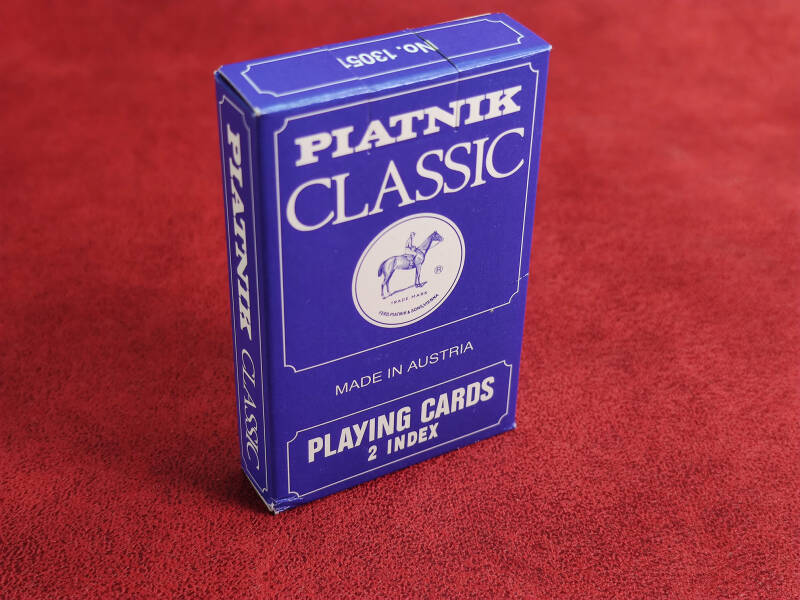 Piatnik Classic Spielkarten blau 13051 Pokerkarten Bridge Format
