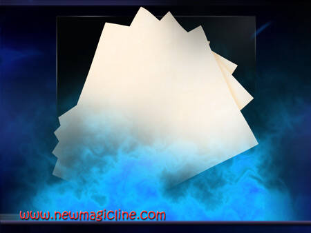 Blau brennendes Pyropapier-Flashpaper 4 Blatt 20x25 - Pyroeffekt