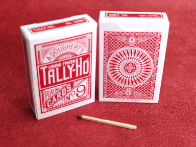 Tally Ho Mini Nr.9 Circle Back Rot Spielkarten klein - ca Maße: 6.5 x 4.5 cm