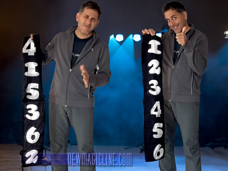 Jumble Number Streamer - Zahlen auf einem Schal bringen sich in die richtige Reihenfolge