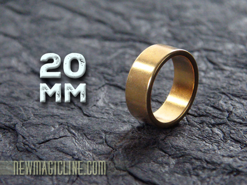 PK Ring Magnetring Neodym goldfarben flach 20mm - mit 6...