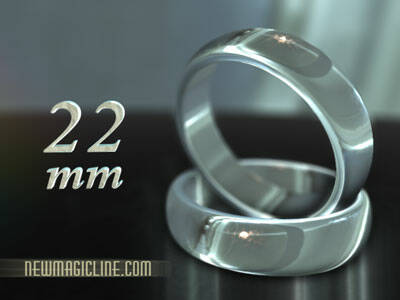 PK Ring Magnetring Neodym silber glatt 22mm - Zaubern