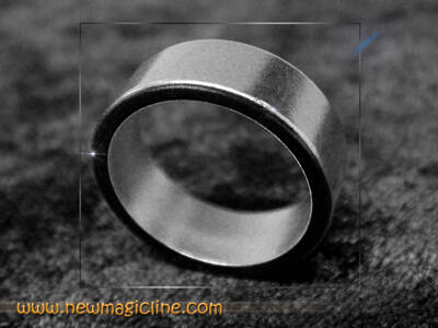 PK Ring Magnetring Neodym silber flach 18mm - Zaubern