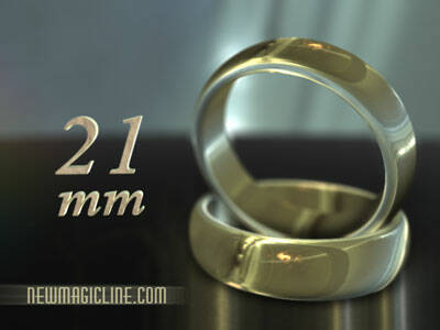 PK Ring Magnetring Neodym gold glatt 21mm - Zaubern