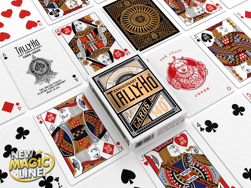 Tally-Ho 140th Anniversary MetalLuxe Kartenspiel Bildseiten