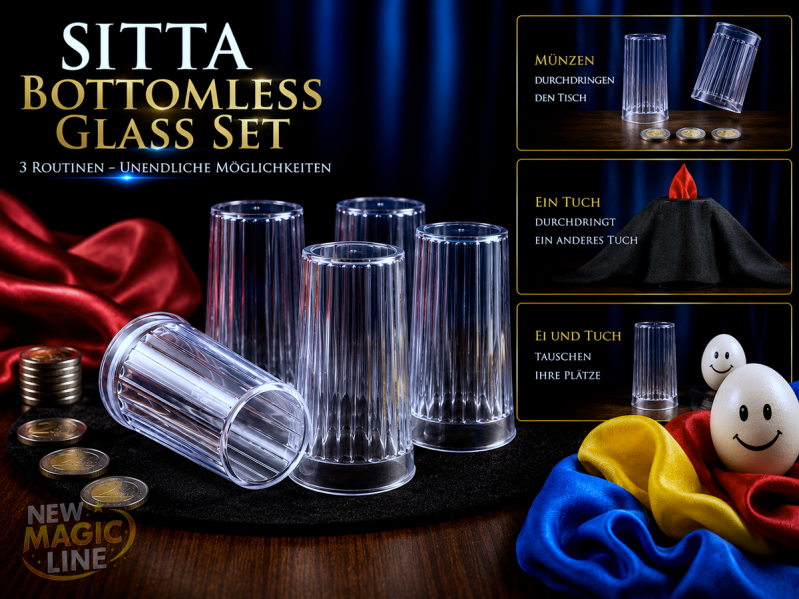 Sitta Bottomless Glass Set – 3 Zauberroutinen