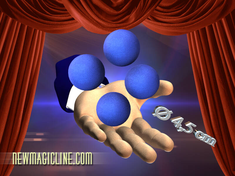 Sponge Balls Schwammbälle Blau 4er 45mm - Zaubertrick
