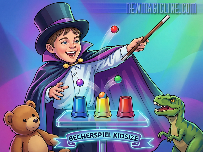 So sollen Zaubertricks für Kinder sein. Das Becherspiel Kidsize kann ohne lange Übung nach wenigen Minuten vorgeführt werden.