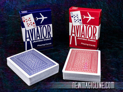 Aviator Deck Jumbo Index Pokersize in Rot oder Blau mit extra großen Indexen