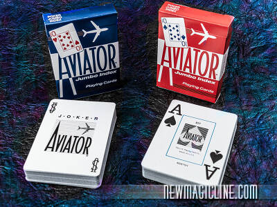 Aviator Deck Jumbo Index Pokersize in Rot oder Blau mit extra großen Indexen