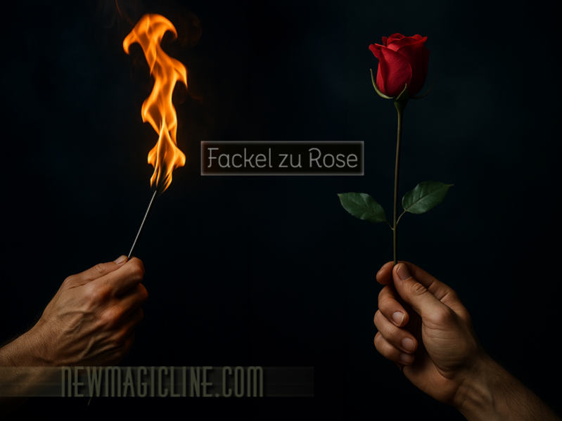 Bei dem Zaubertrick Fakel zu Rose hatlen Sie eine...