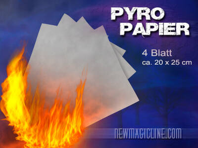 Pyropapier Flashpaper 4 Blatt 21x25 weiß - Pyroeffekt